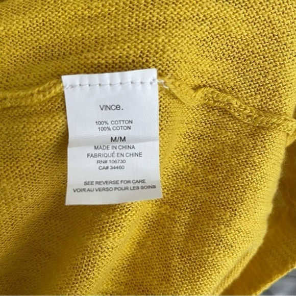 VINCE | long sleeve, V neck top, size medium 100% cotton - Picture 9 of 12